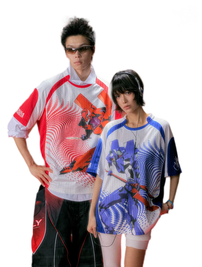 Digital Print Raglan Jersey T-Shirt