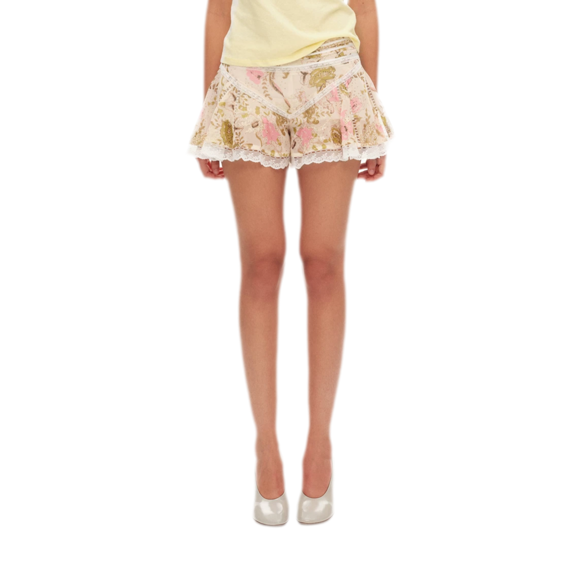 Embroidered Floral Lace Shorts