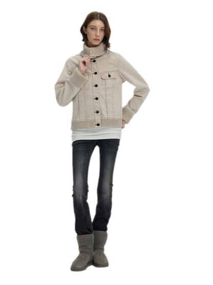 Washed Low-Rise Flare Jeans