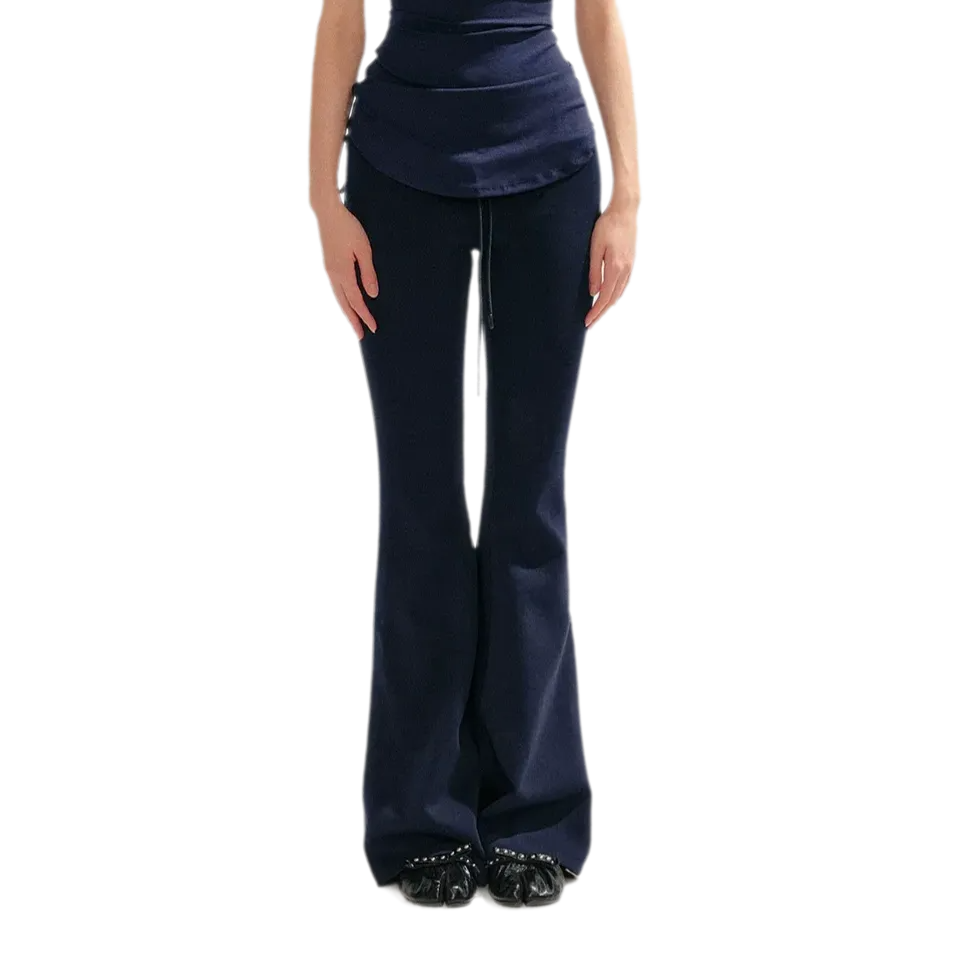 Stretch Low-Rise Flared Pants