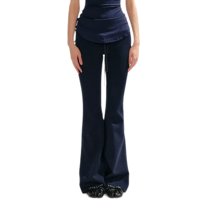 Stretch Low-Rise Flared Pants