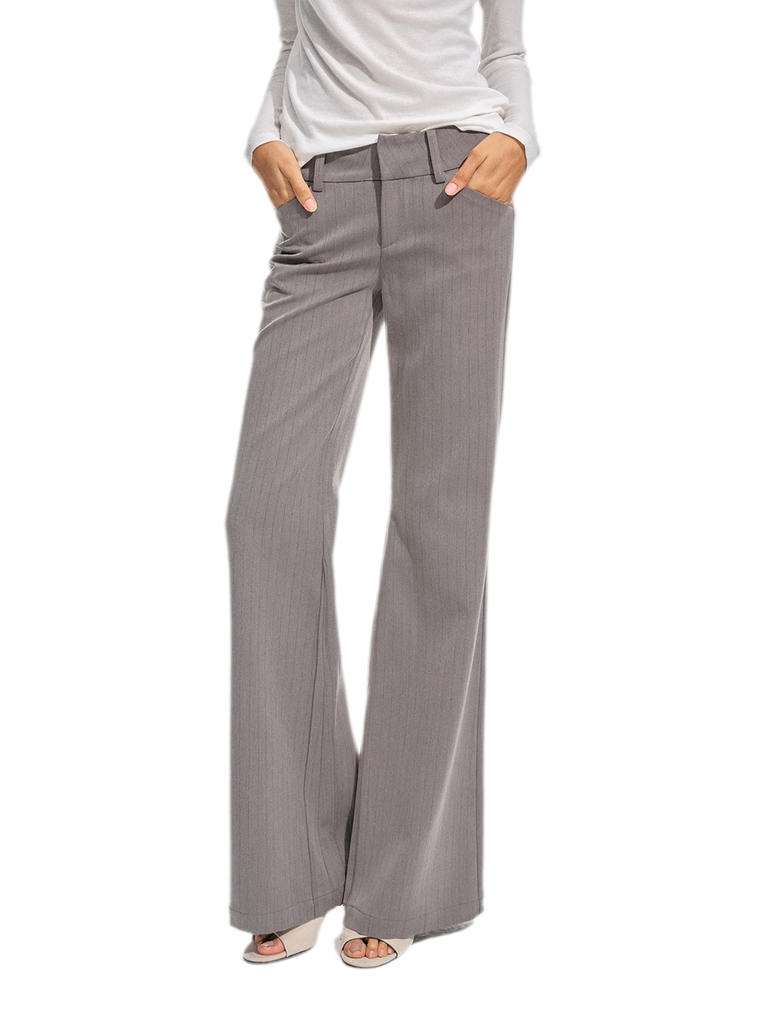 Uitlopende broek met accordeonplooien