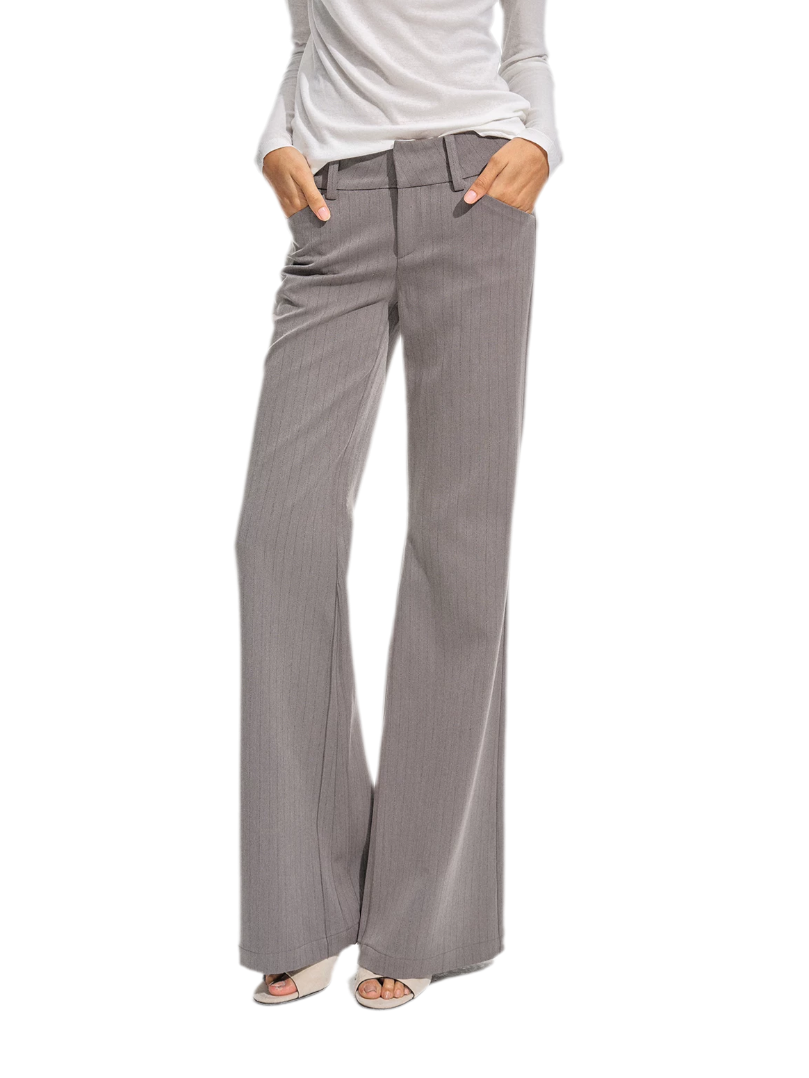 Uitlopende broek met accordeonplooien