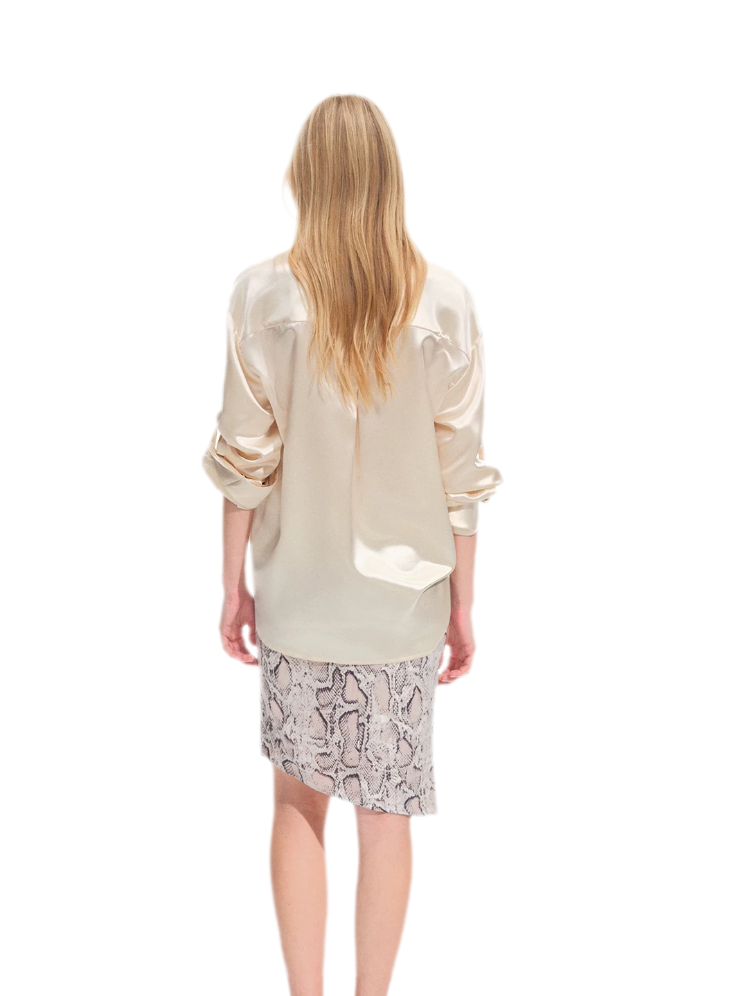 Vintage kokerrok met slangenprint