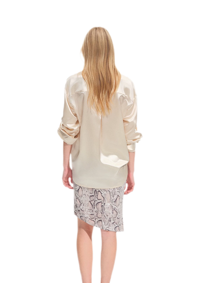 Vintage kokerrok met slangenprint