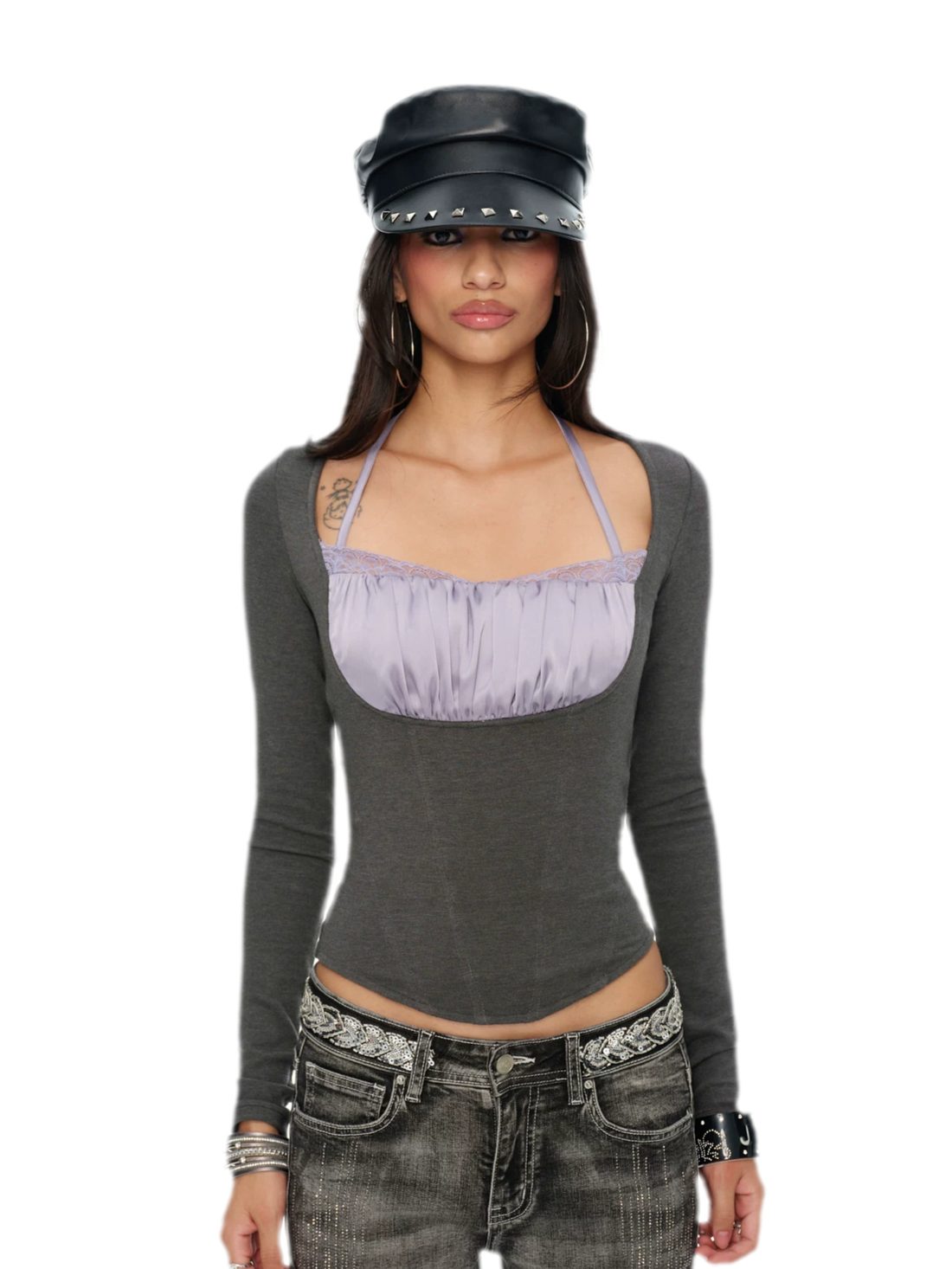 Stretch Lace Halter Base Top