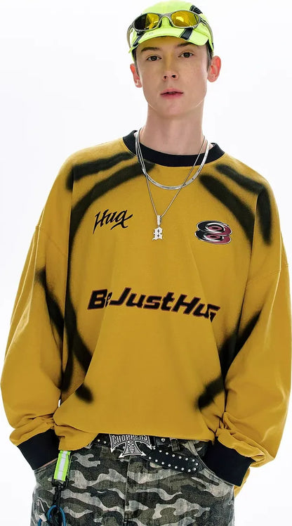 Brushed Racing Graphic Long-Sleeve T-Shirt