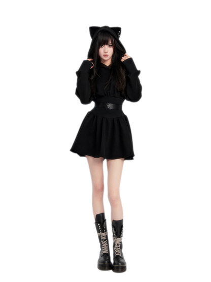 Eco Faux Fur Cat-Ear Hoodie