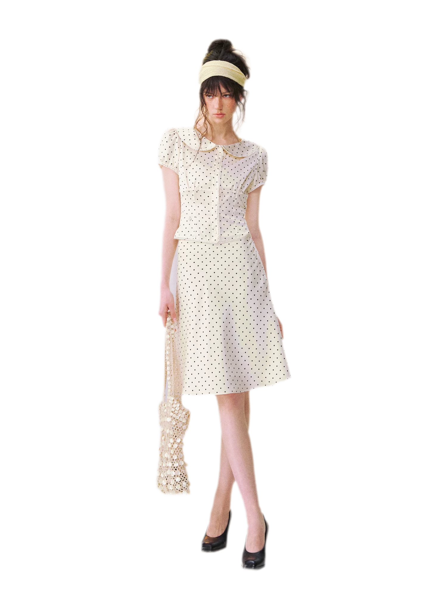Lace Trim Puff Shirt