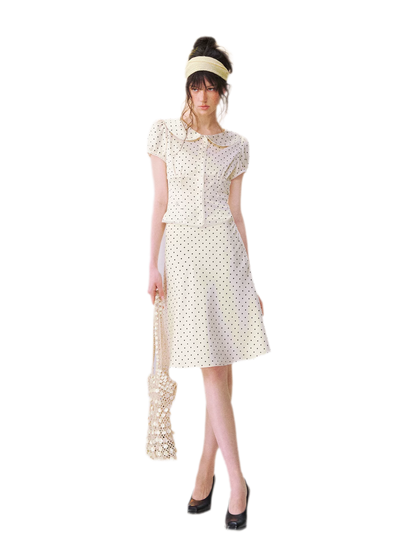 Lace Trim Puff Shirt