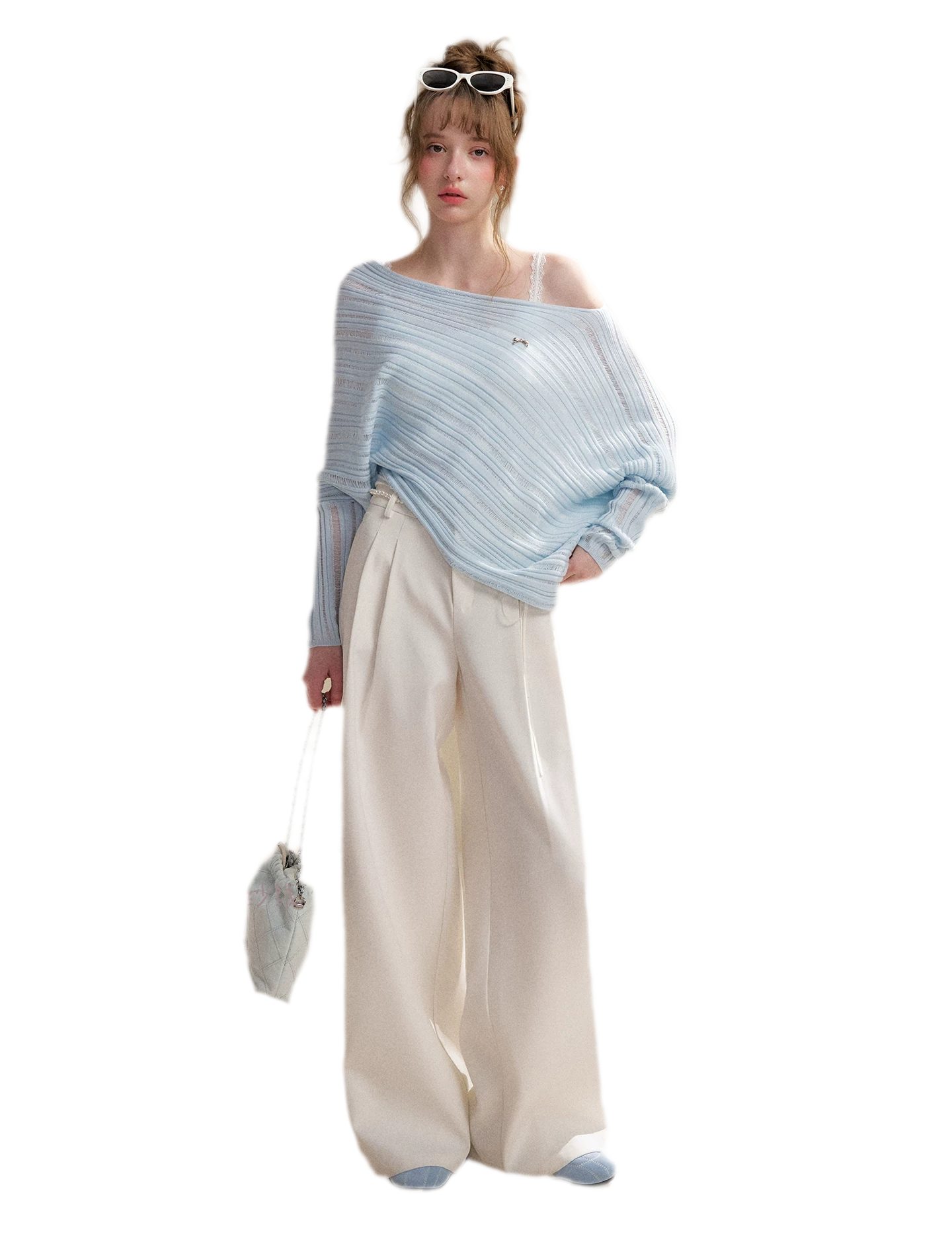 Wool Blend Asymmetric Knit