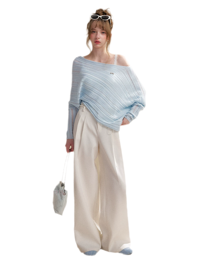 Wool Blend Asymmetric Knit