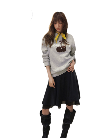 Cherry Letter Sweatshirt