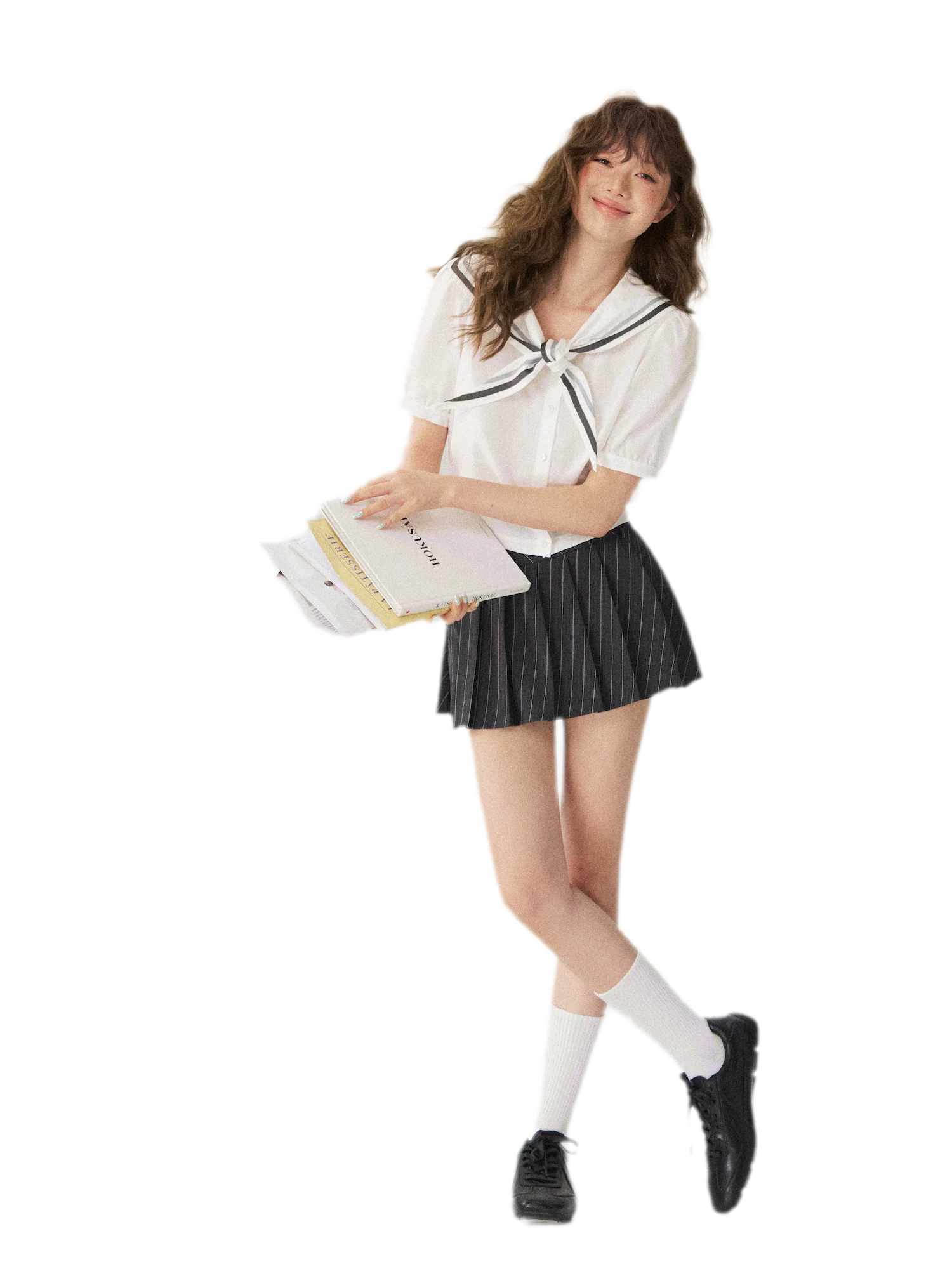 Striped Pleated Skort