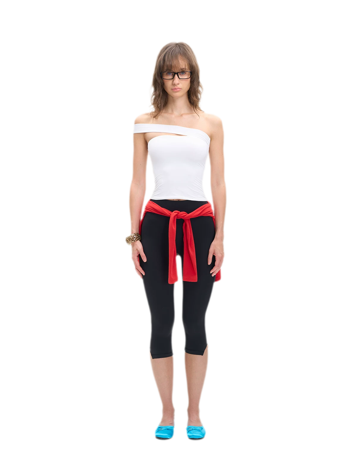 Asymmetric Strap Bustier Top