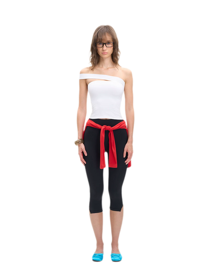 Asymmetric Strap Bustier Top