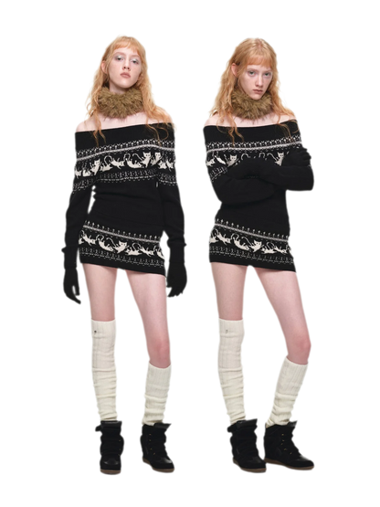 Haut en maille pour chat Fair Isle
