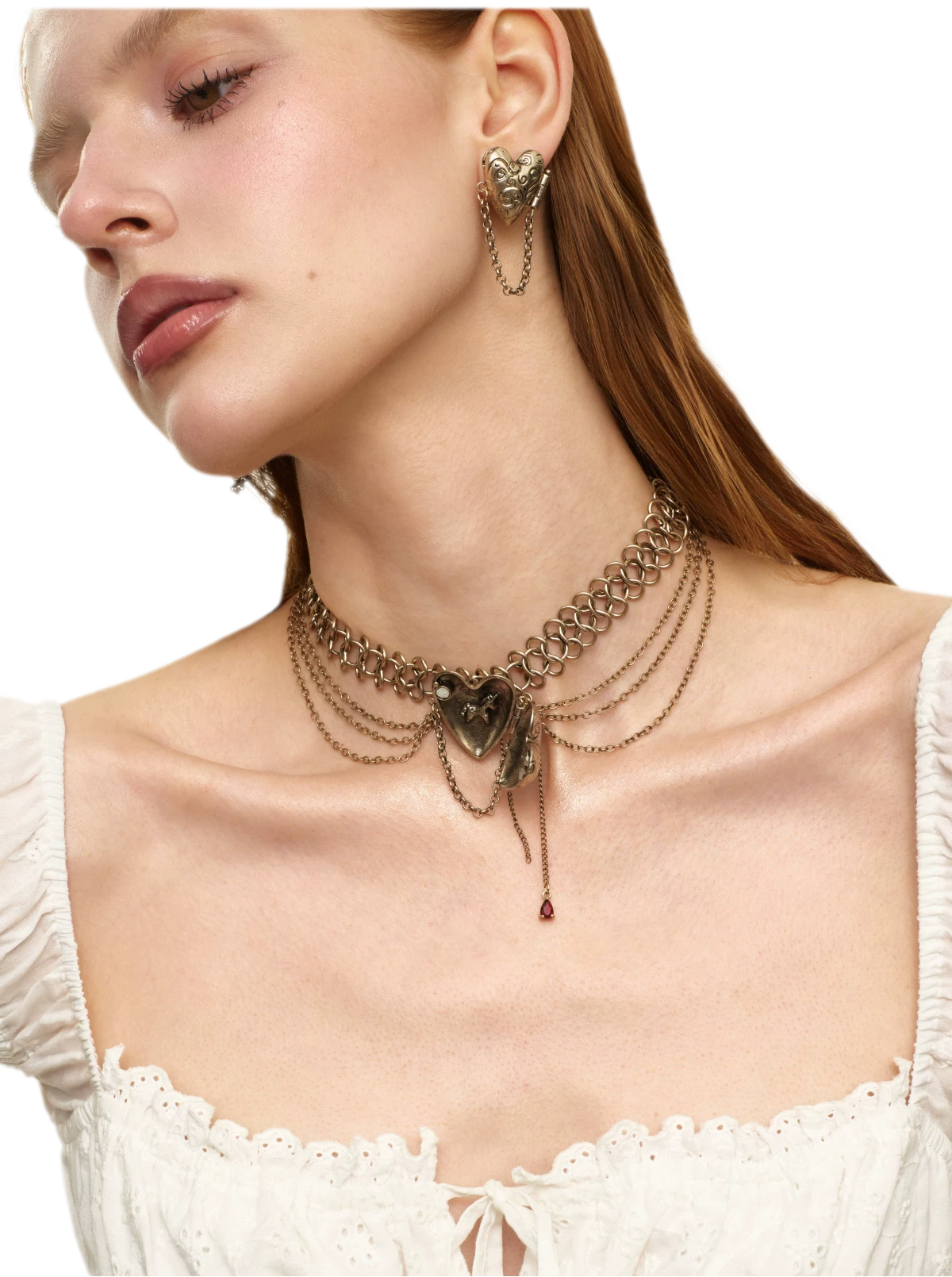 Vintage Heart Pendant Necklace