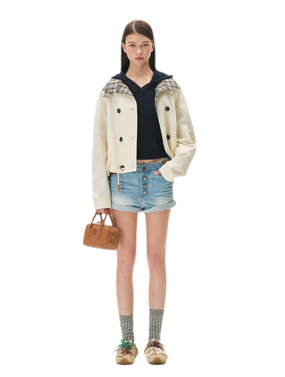 Yarn-Dyed Plaid Reversible Jacket