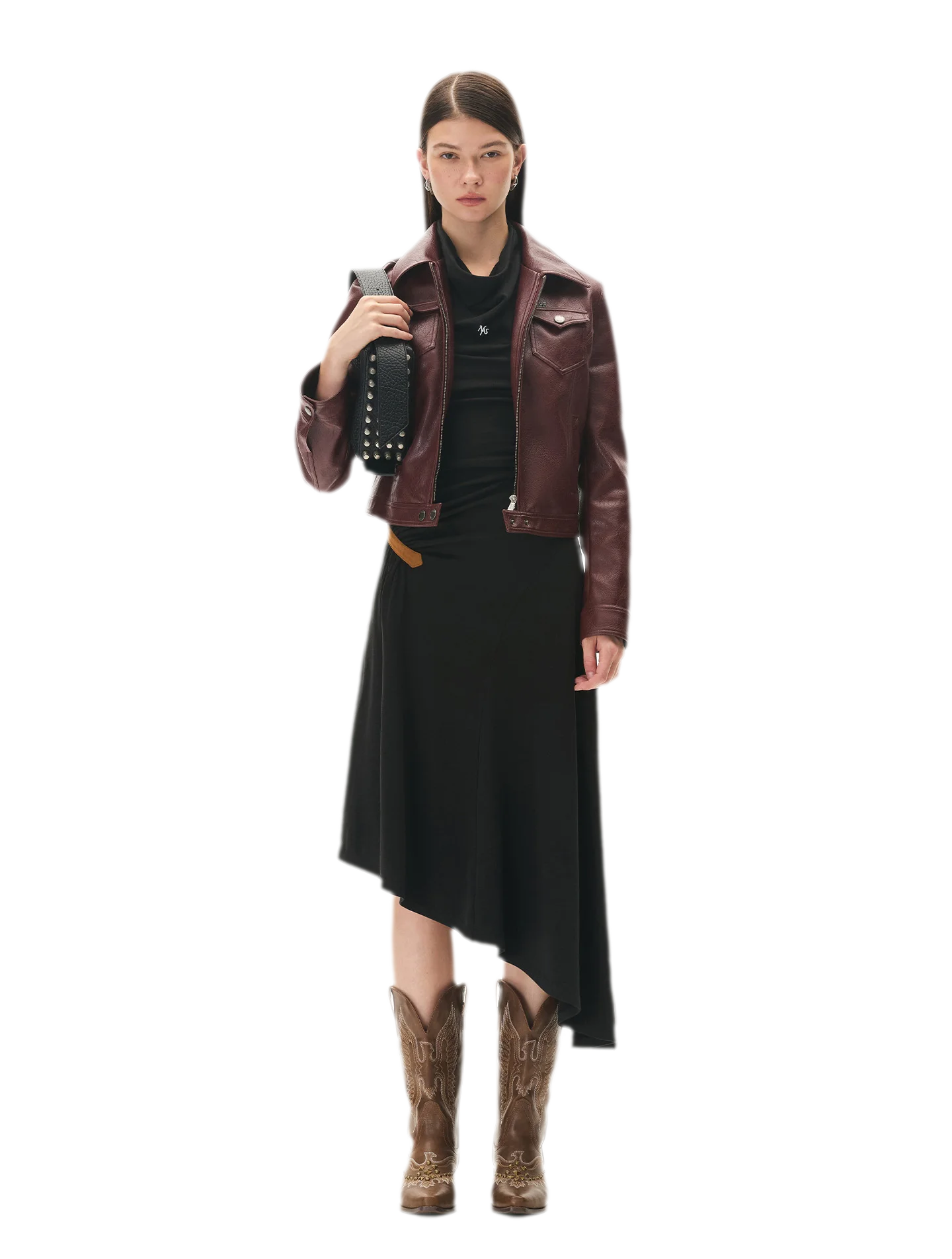 Acetate Wool Ruched Halter Dress