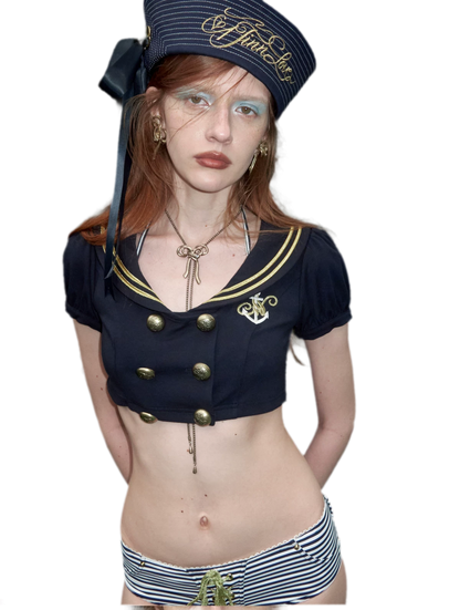 Navy Style Three-Piece Set