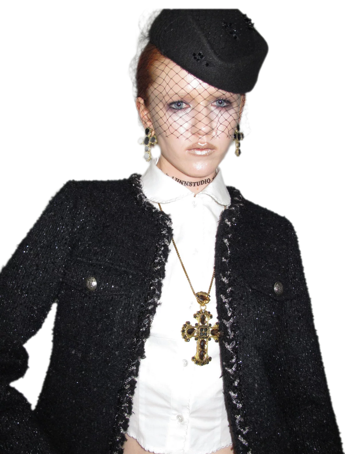 Embroidered Peter Pan Collar Shirt