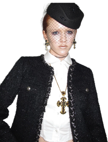 Embroidered Peter Pan Collar Shirt