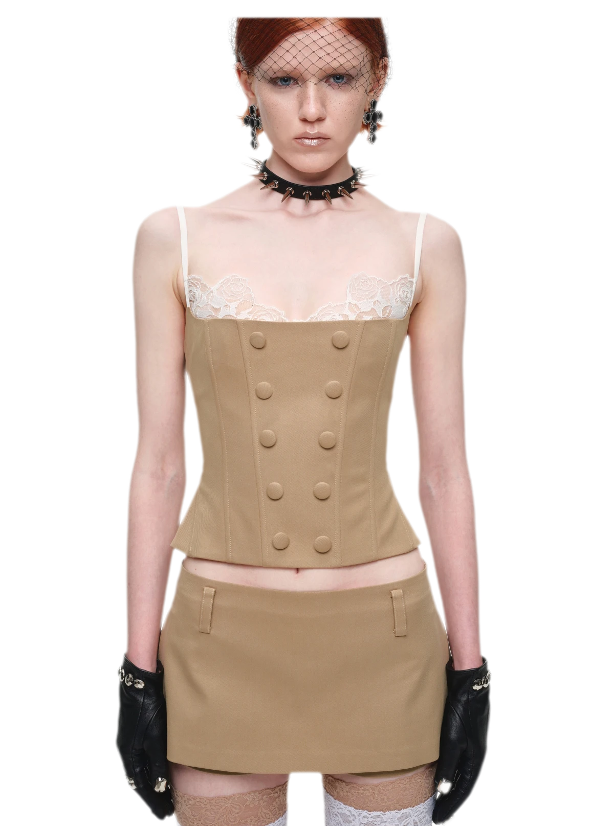 Fishbone Lace Corset Top