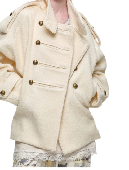 Wool Blend Napoleon Coat