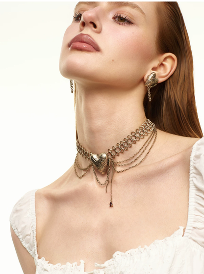 Vintage Heart Pendant Necklace