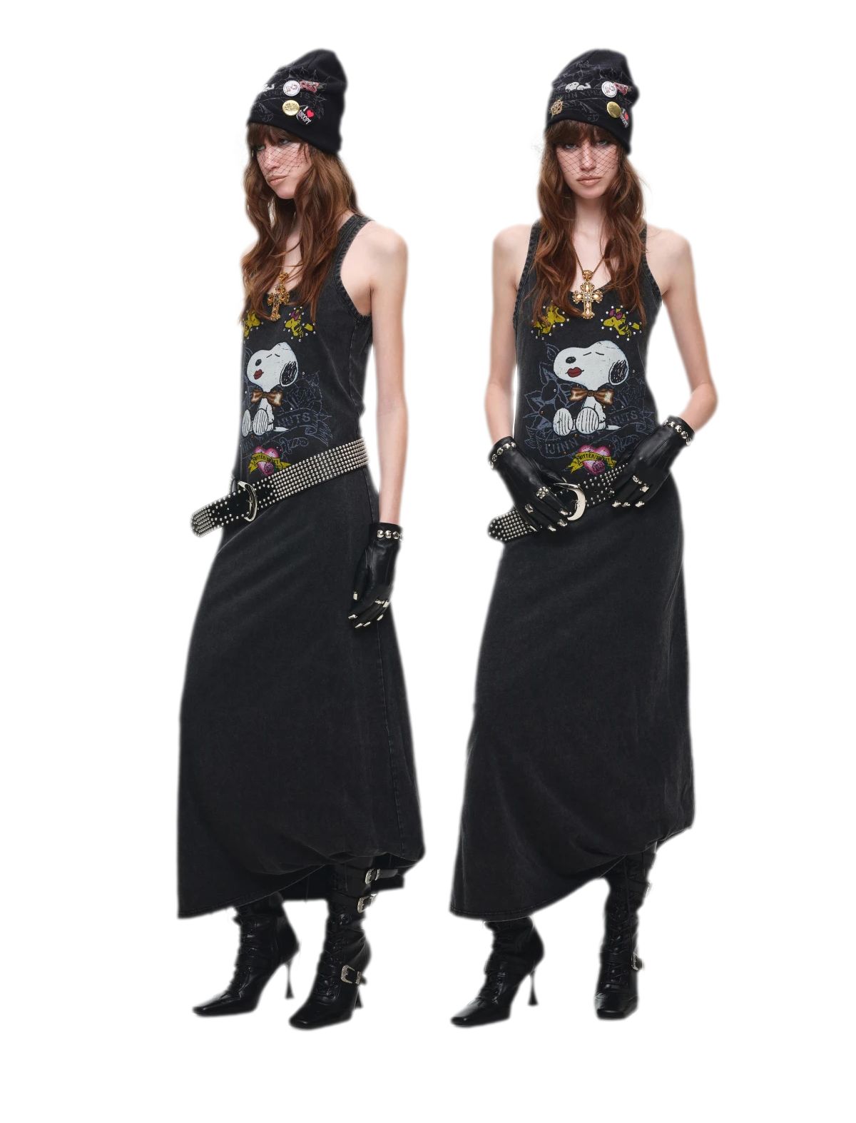 Washed Print Tank Dress