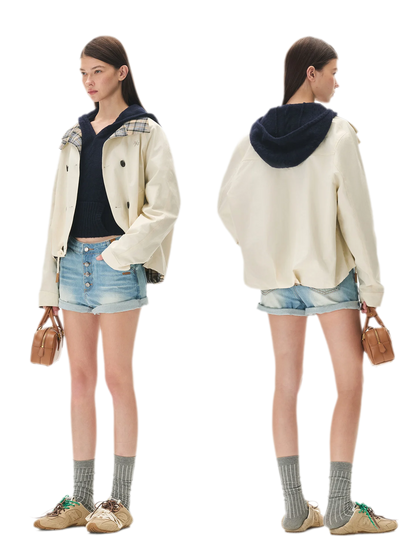 Yarn-Dyed Plaid Reversible Jacket