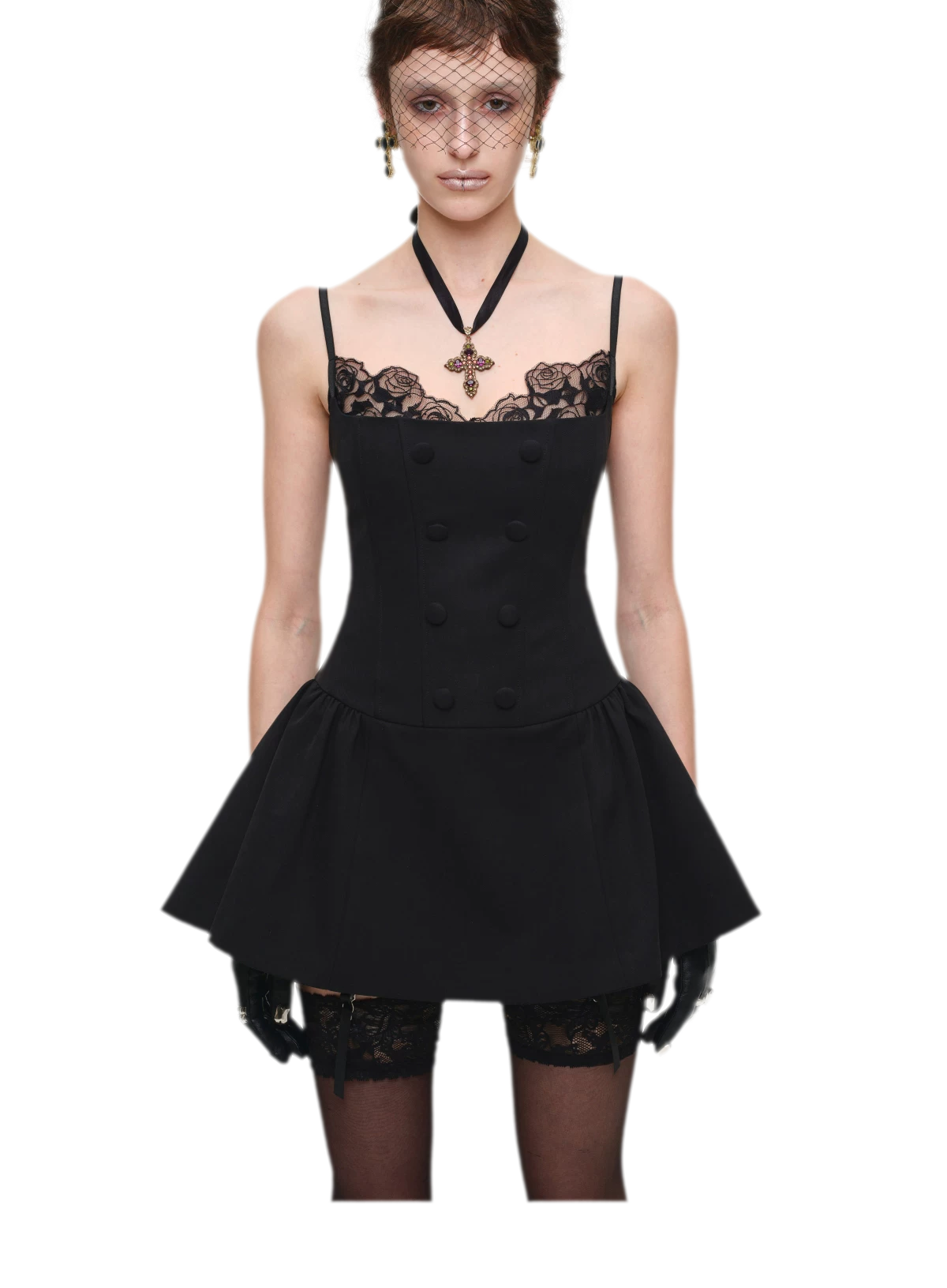 Lace Boned Cami Dress