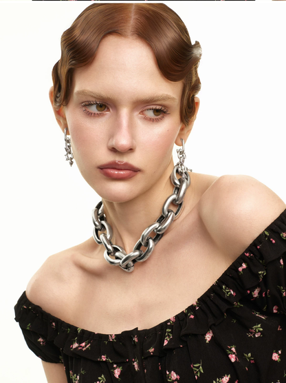 Oval Link Choker Necklace