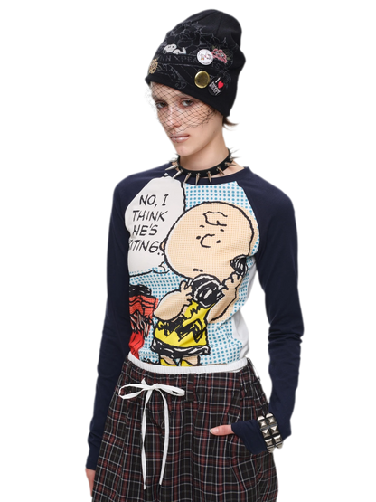 Contrast Raglan Graphic T-Shirt