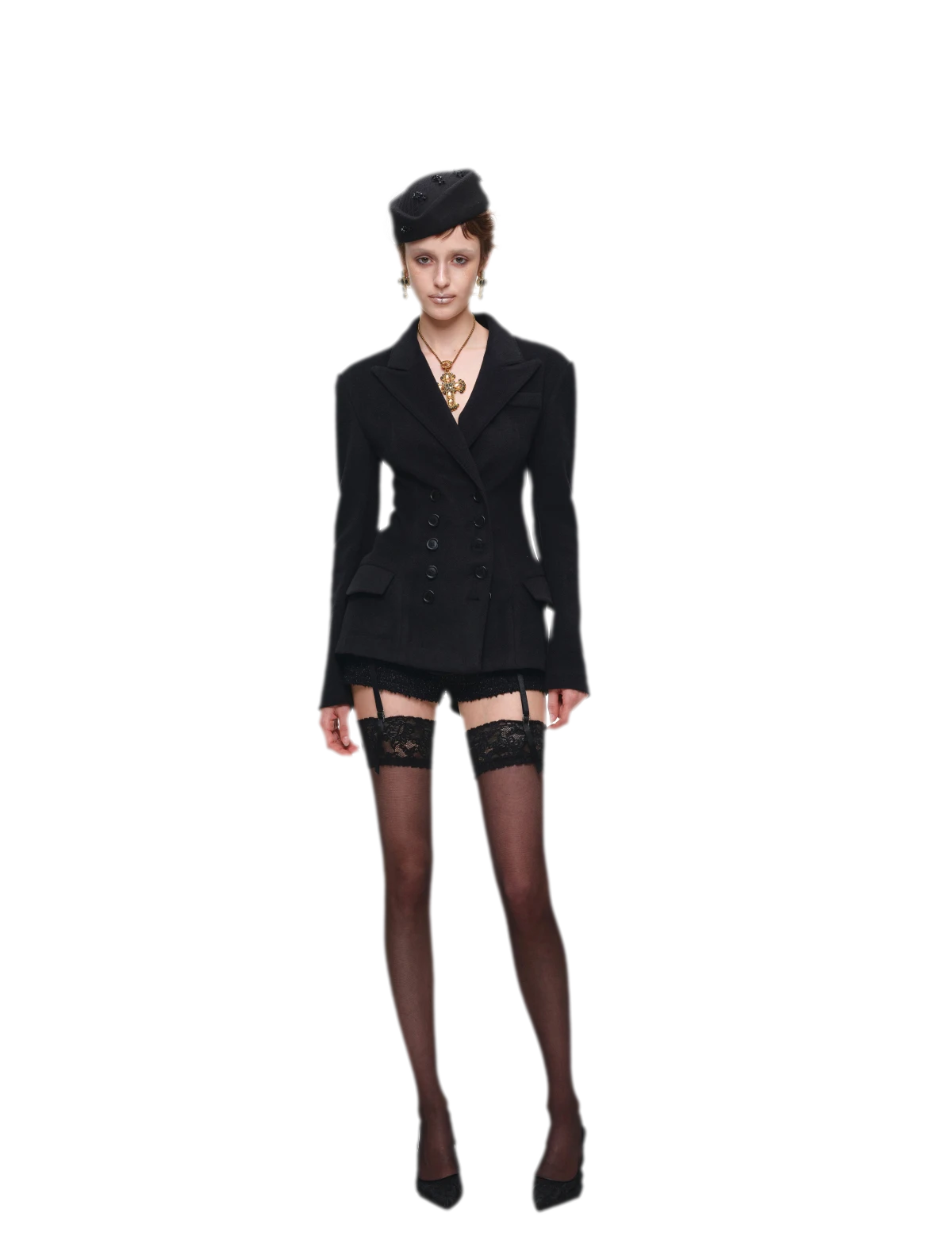 Wool Blend Tailored Blazer