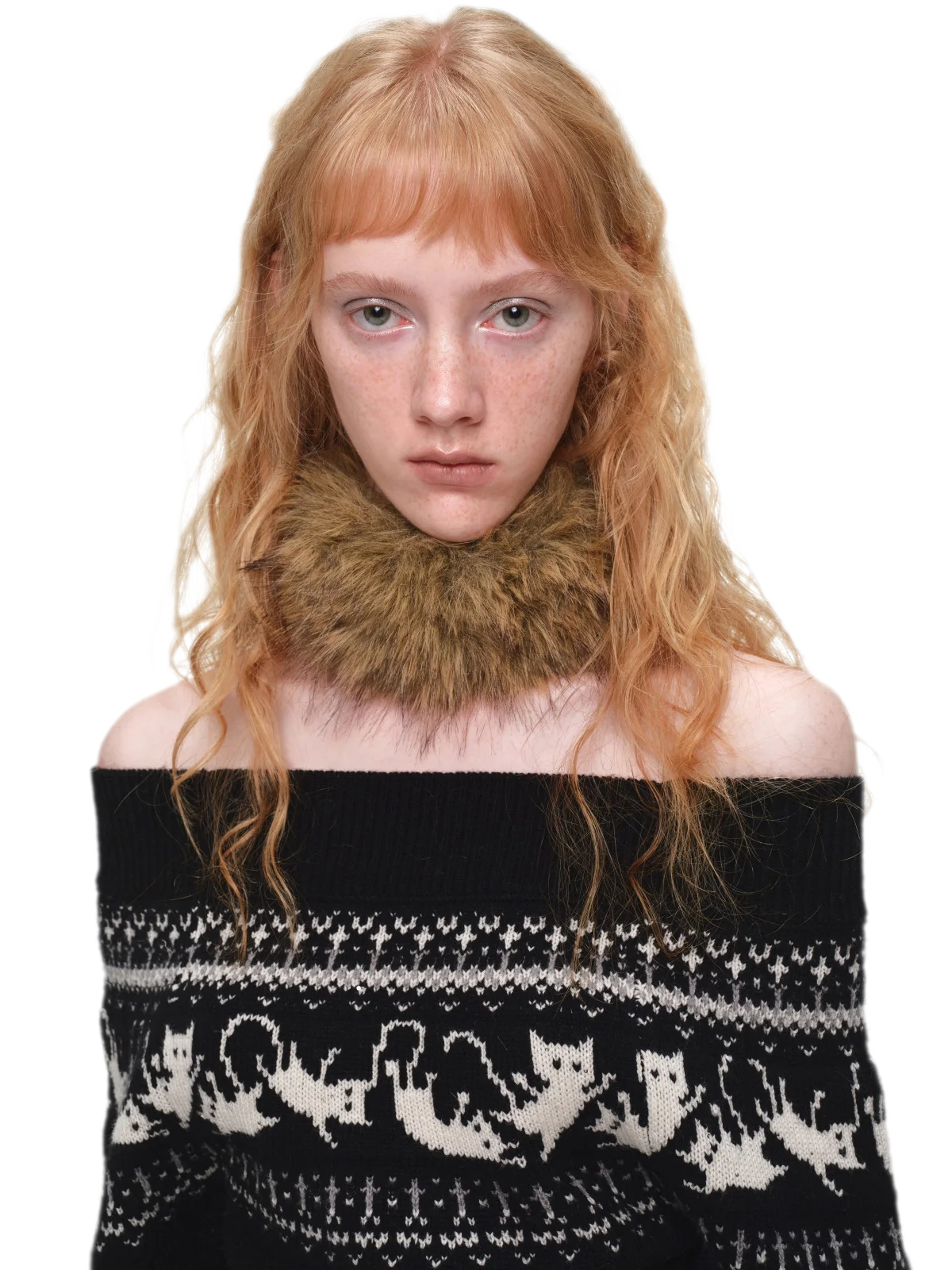 Haut en maille pour chat Fair Isle