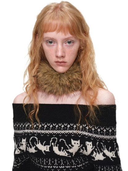 Haut en maille pour chat Fair Isle
