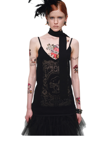 Burnout Graphic V-Neck Camisole