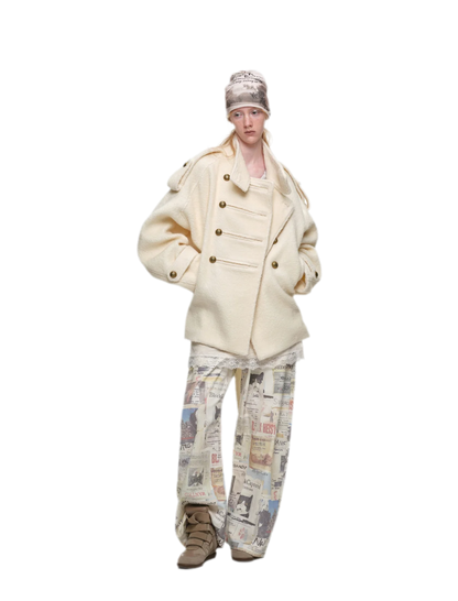 Wool Blend Napoleon Coat