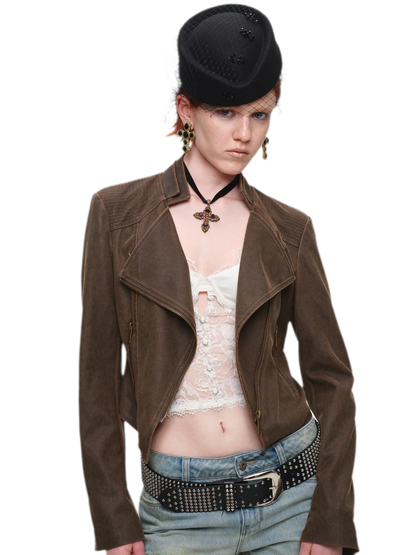 Lace Panel Satin Corset Top