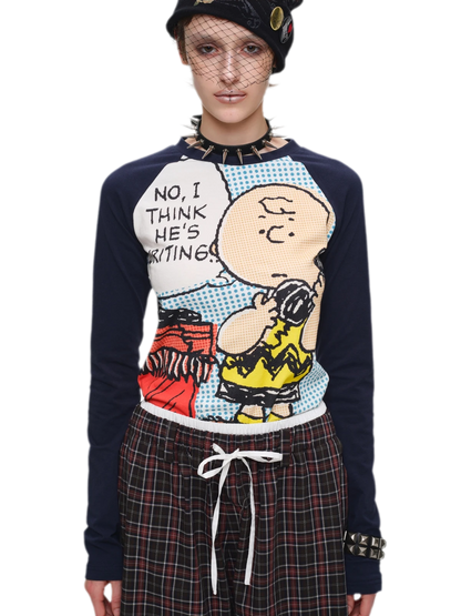 Contrast Raglan Graphic T-Shirt