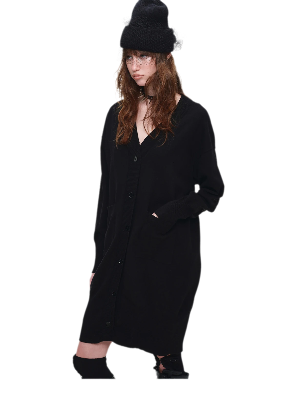 Burnout Frame Knit Cardigan