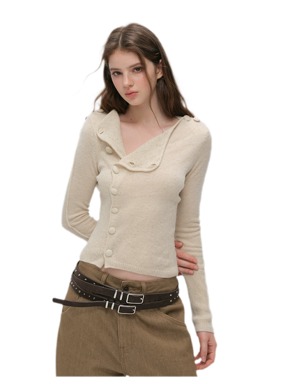 Metallic Textured Knit Cardigan