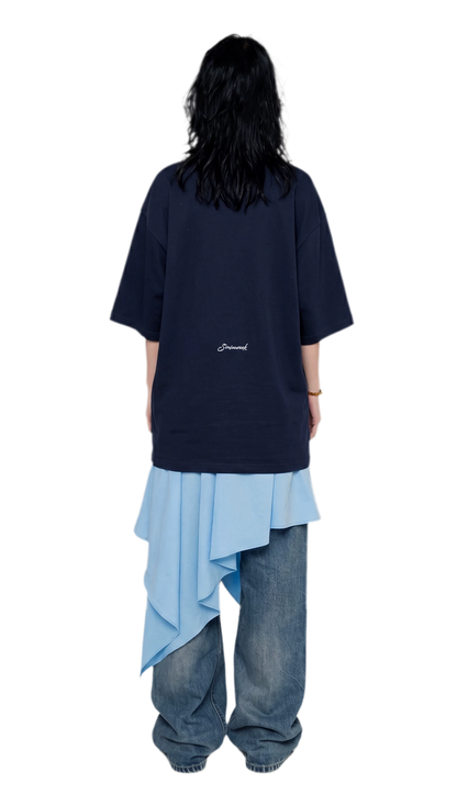 Silver Print Oversized T-Shirt