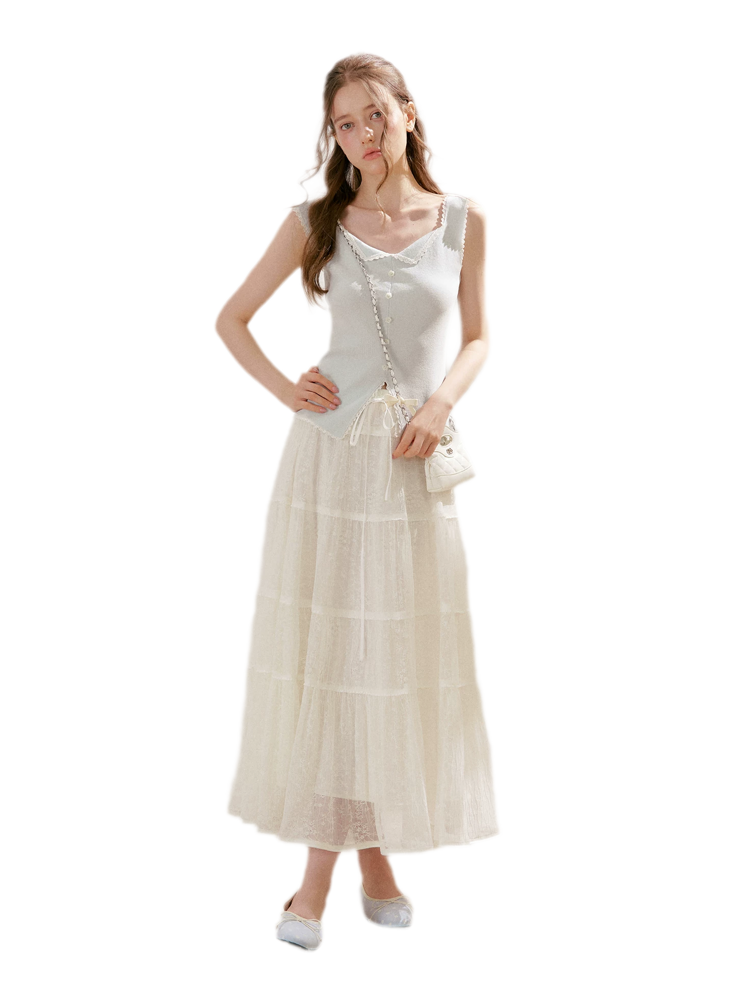 Lace Tiered Skirt