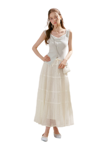Lace Tiered Skirt
