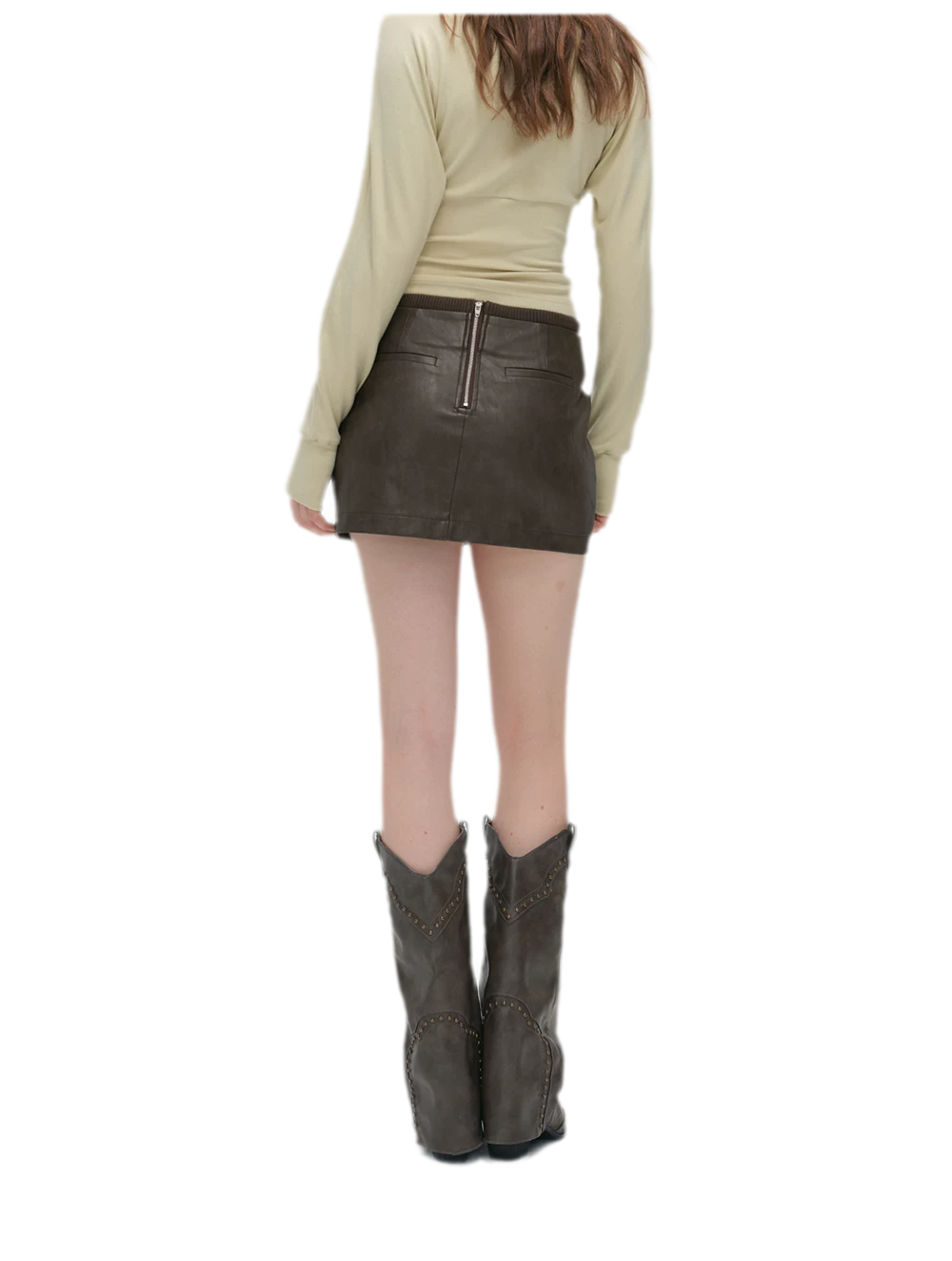 Textured Bow Mini Skirt