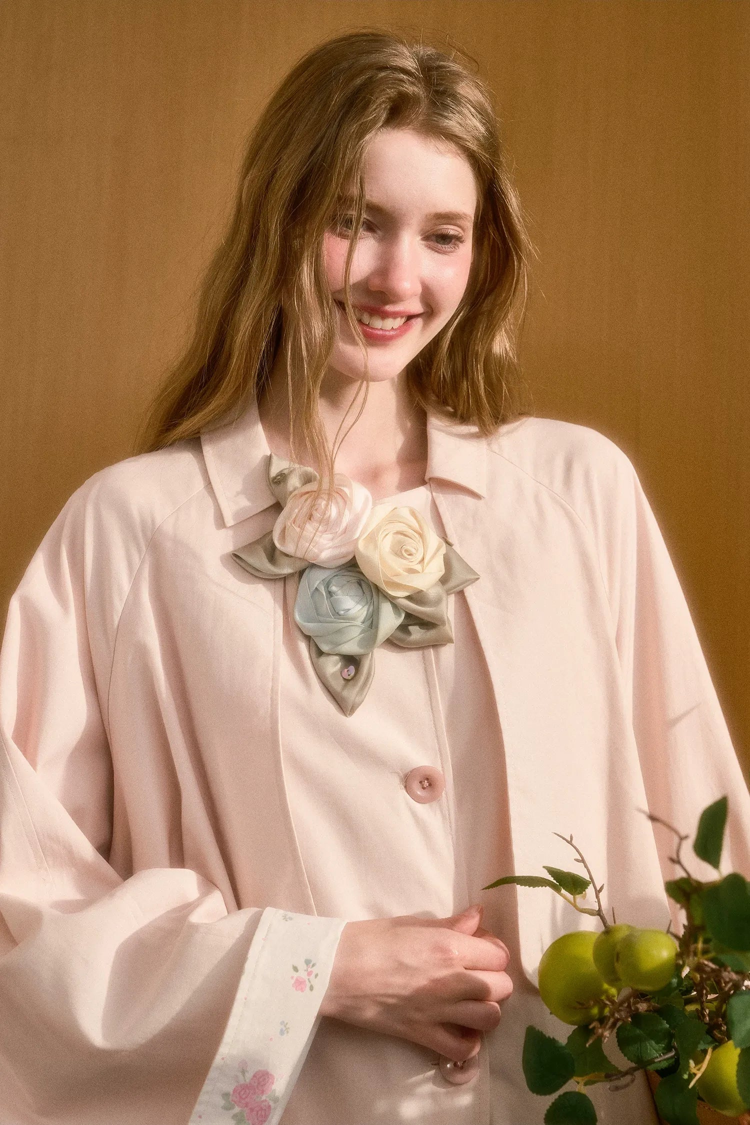 Handcrafted 3D Camellia Brooch