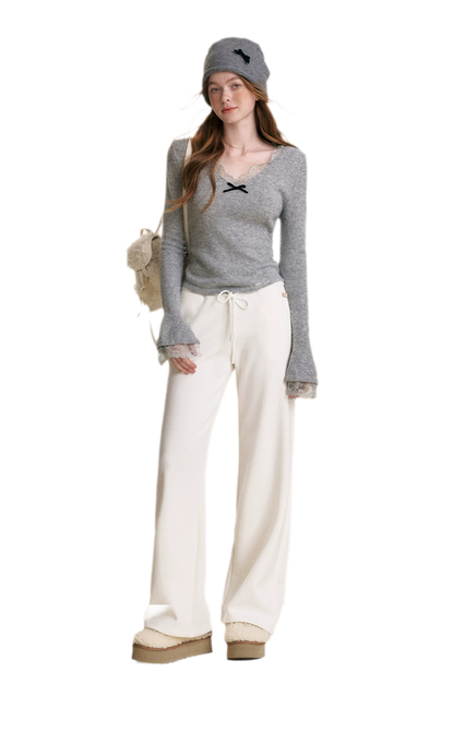 Drawstring High Waist Pants